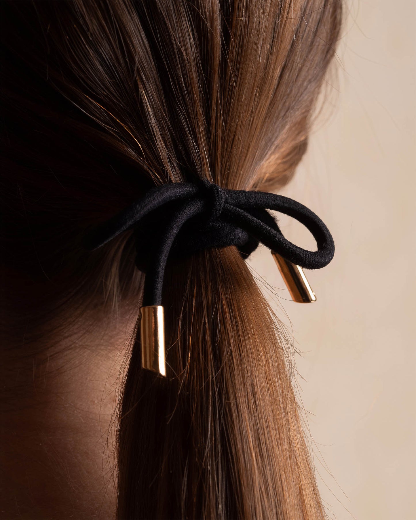 Hair Tie Bow Metal Plain 3-pack Mix