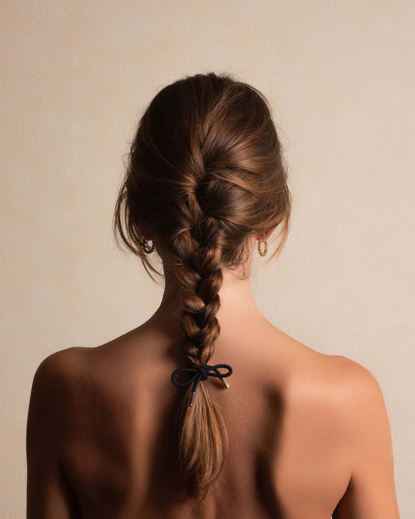 Hair Tie Bow Metal Plain 3-pack Mix
