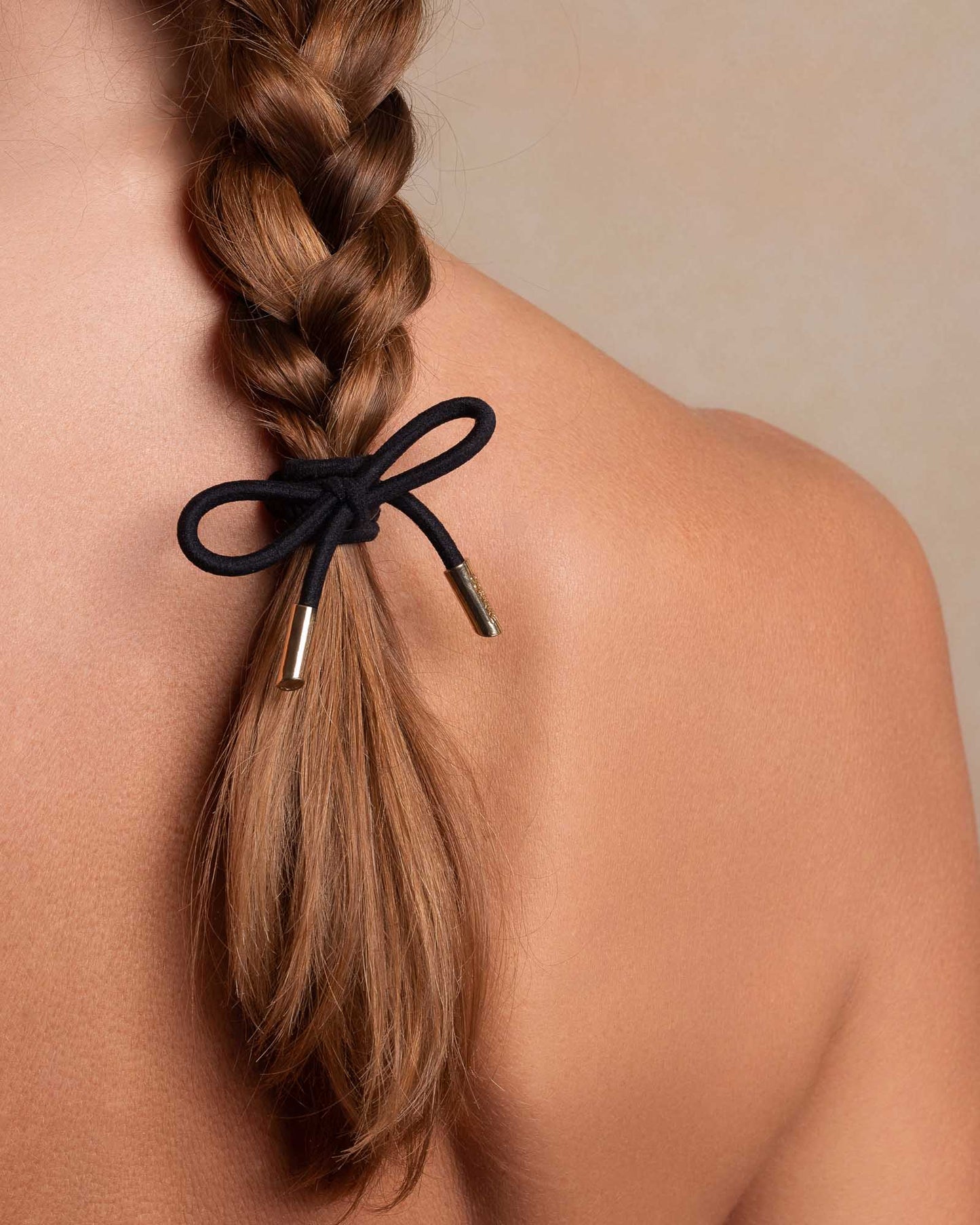 Hair Tie Bow Metal Plain 3-pack Mix