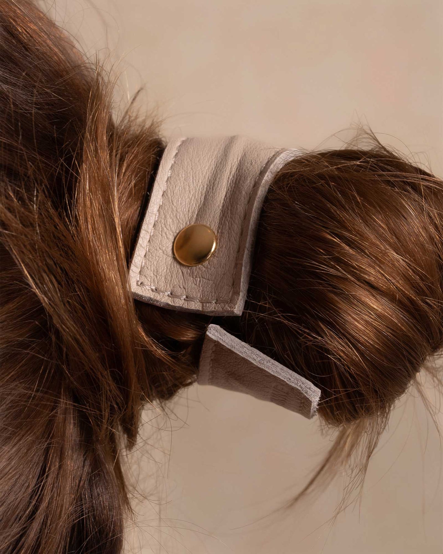 Leather Band Short Bendable Cream