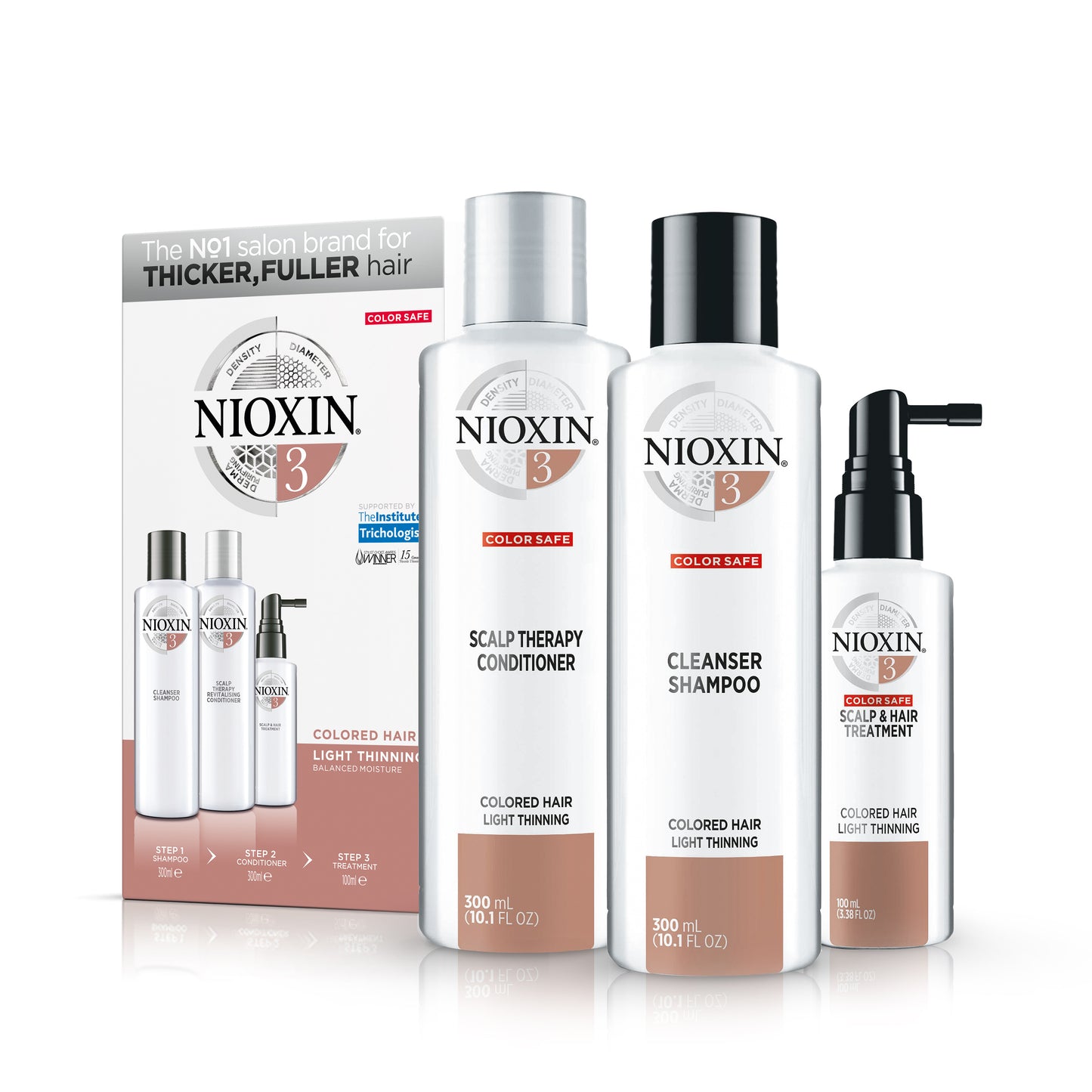 NIOXIN THREE PART SYSTEM KIT - (150ml + 150ml + 50ml) - System 3 Kit - 1 x Kit