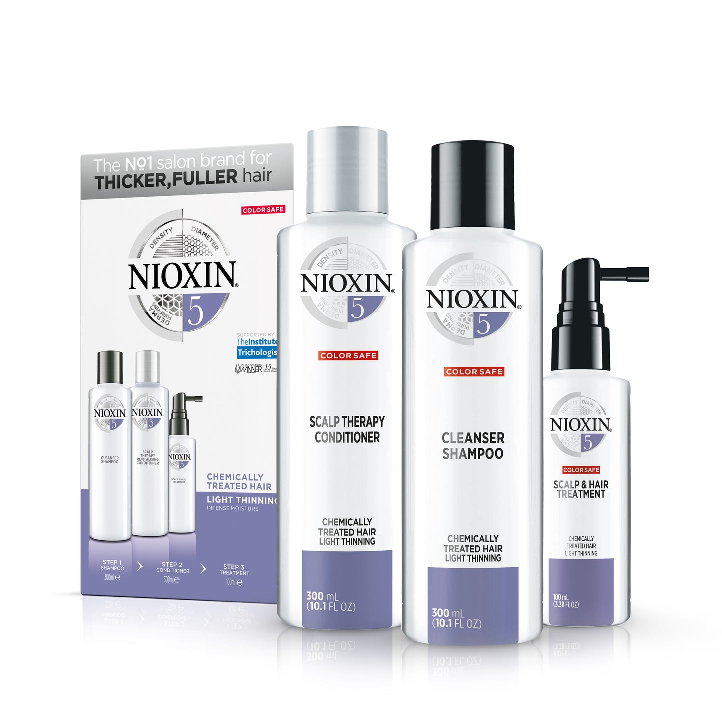 NIOXIN THREE PART LOYALTY KIT - (300ml + 300ml + 100ml) - System 5 Kit - 1 x Kit