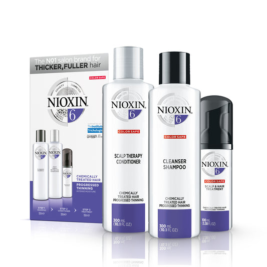 NIOXIN THREE PART SYSTEM KIT - (150ml + 150ml + 50ml) - System 6 Kit - 1 x Kit