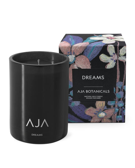 AJA Botanicals - Dreams Single Wick Candle Black 250g